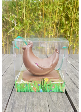 Poule Design en chocolat lait